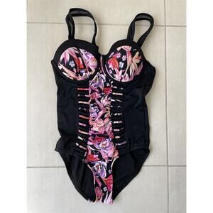 Swimsuits For All One Piece Floral Print Swimwear